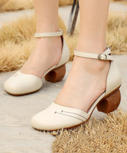 Load image into Gallery viewer, Elegant Black Splicing Buckle Strap Chunky High Heels