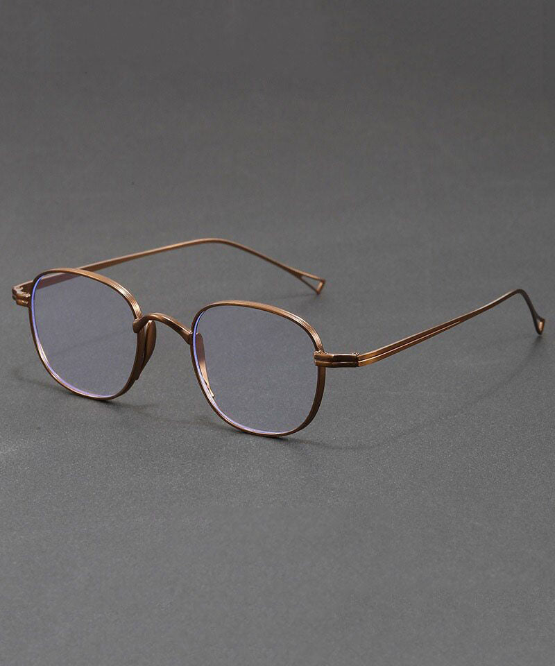 Elegant Coffee Metal Round Frame Unisex Reading Glasses