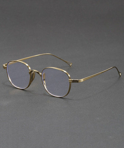 Elegant Coffee Metal Round Frame Unisex Reading Glasses