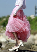 Load image into Gallery viewer, Elegant Green Ruffled Elastic Waist Tulle Skirt Spring