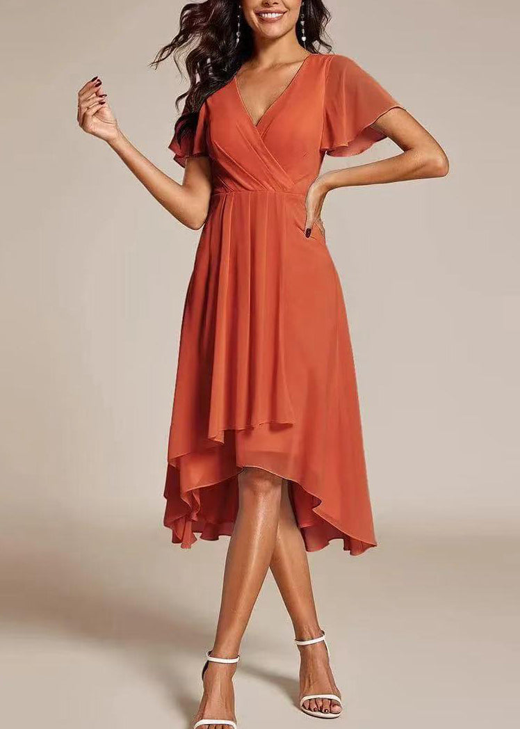 Elegant Green V Neck Layered Chiffon Long Dresses Summer
