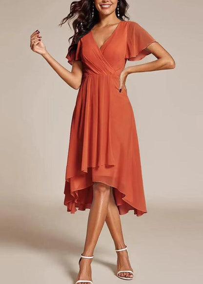 Elegant Green V Neck Layered Chiffon Long Dresses Summer
