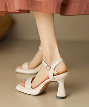 Load image into Gallery viewer, Elegant Pink Cowhide Buckle Strap Platform Leather Sandals