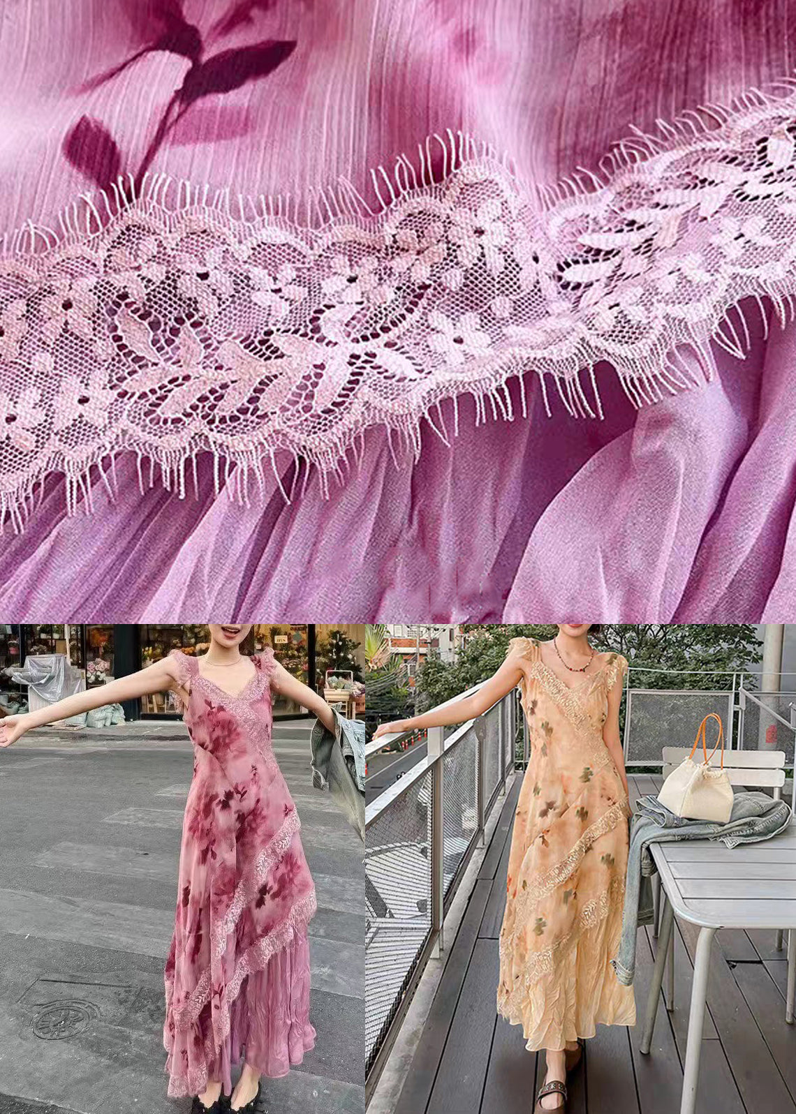 Elegant Purple Zippered Lace Patchwork Long Dresses Sleeveless