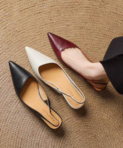 Elegant Red High Heels Splicing Faux Leather Pointed Toe