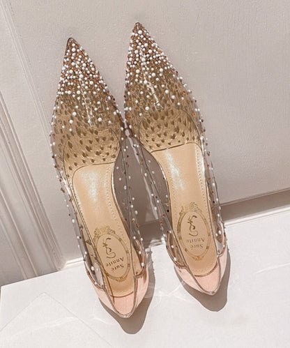 Elegant Rhinestone High Heels Pointed Toe Stiletto High Heels