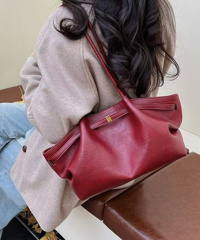 Elegant Solid Durable Large Capacity Faux Leather Shoulder Bags