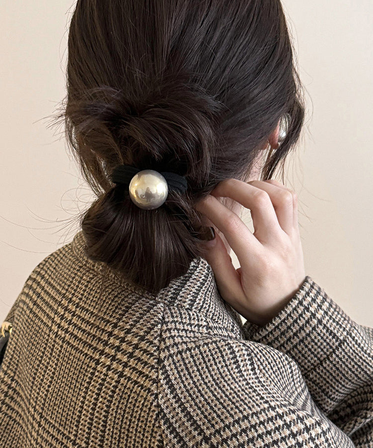 Elegant White Pearl High Elasticity Hair Tie