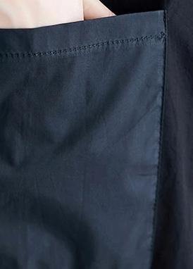 Elegant black Cotton clothes o neck asymmetric shift summer Dresses - SooLinen