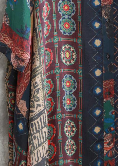 Elegant floral clothes For Women patchwork Plus Size Dresses - SooLinen