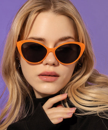 European And American Beige Versatile Triangle Sunglasses