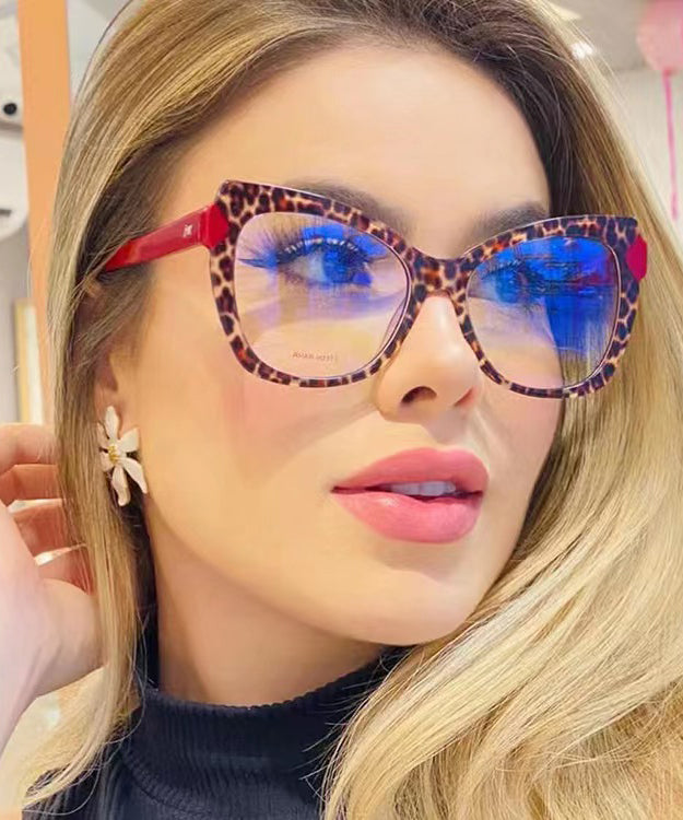 European And American Fashion Leopard Red Sunglasses