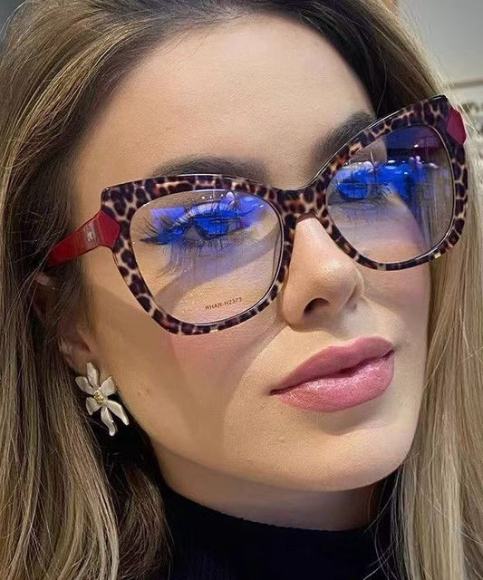 European And American Fashion Leopard Red Sunglasses