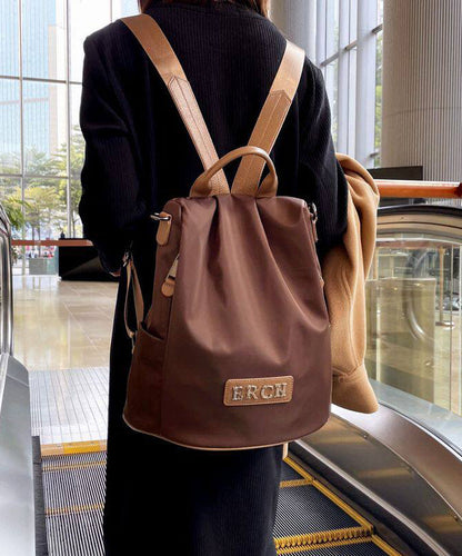 Fashion Black Large Capacity Nylon Backpack Bag