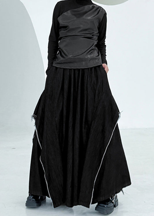 Fashion Blue Asymmetrical Pockets Patchwork Denim Pants Summer