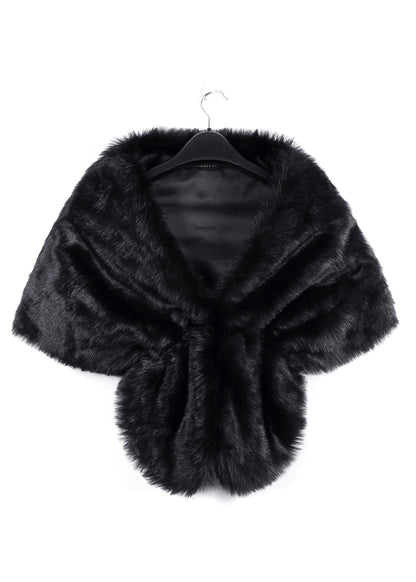 Fashion Brown Versatile Faux Fur Shawl