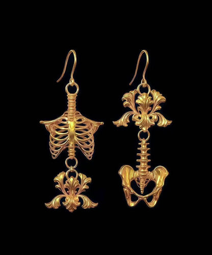 Fashion Gold Copper Overgild The Bone Of A Beauty And Iris Drop Earrings
