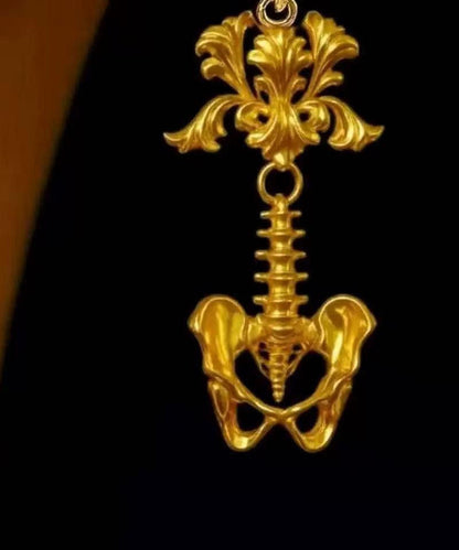Fashion Gold Copper Overgild The Bone Of A Beauty And Iris Drop Earrings