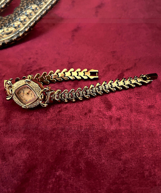 Fashion Gold Copper Overgild Zircon Watches