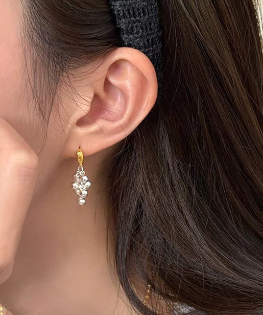 Fashion Gold Silver Grapes Streaming Earrings