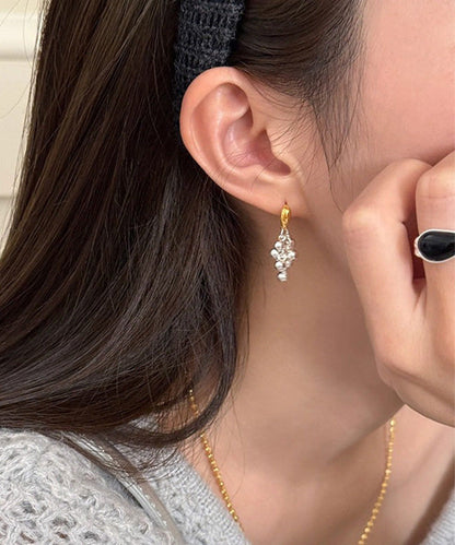Fashion Gold Silver Grapes Streaming Earrings