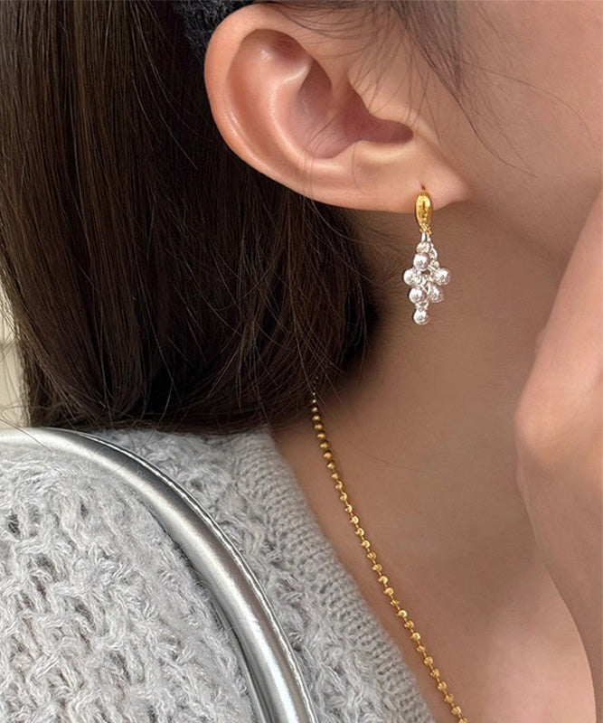Fashion Gold Silver Grapes Streaming Earrings