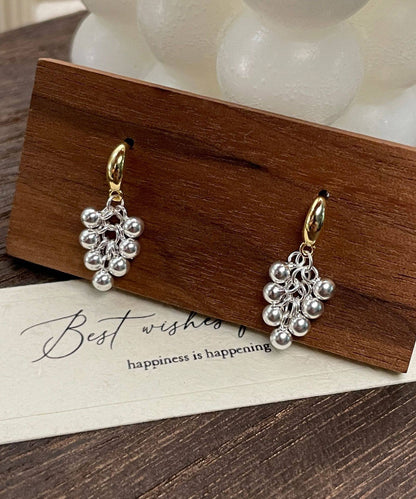 Fashion Gold Silver Grapes Streaming Earrings