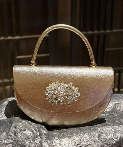Fashion Gold Zircon Faux Leather Versatile Tote Bag