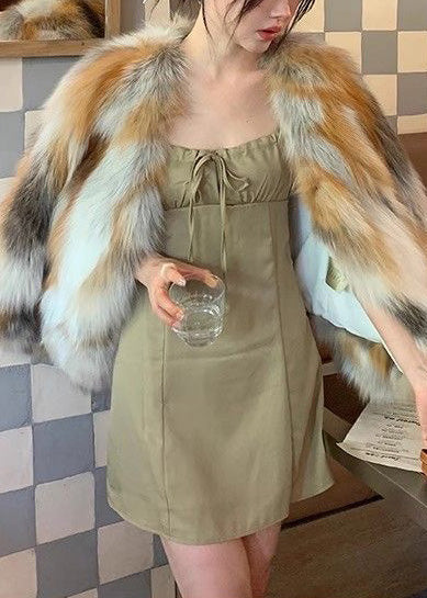 Fashion Gradient Color Oversized Warm Faux Fox Fur Coats Winter