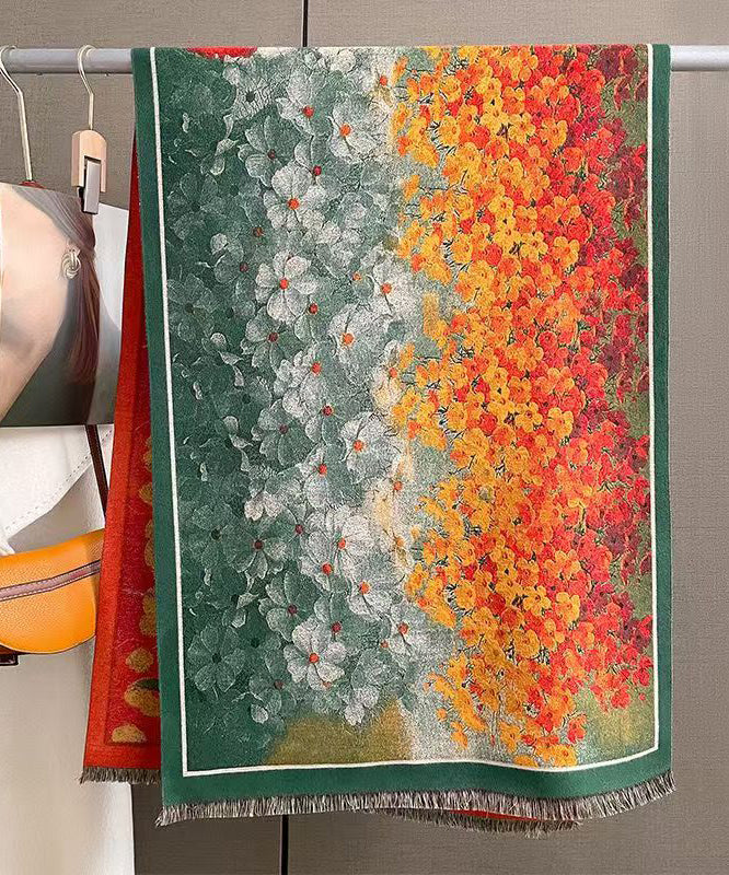 Fashion Imitation Cashmere Double-Sided Thick Print Scarf