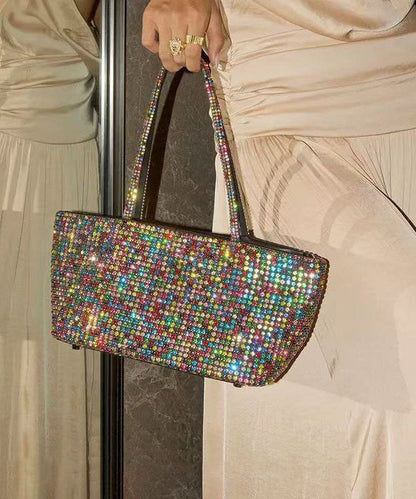 Fashion Light Gold Sparkling Zircon Versatile Shoulder Bag