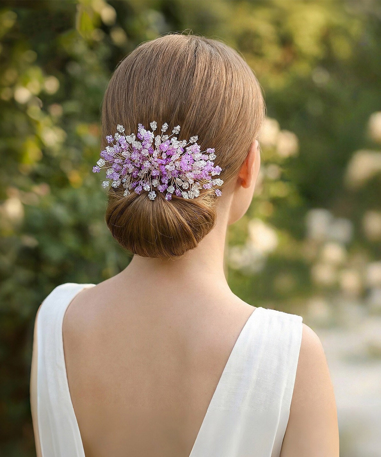 Fashion Light Green Alloy Floral Hairpin