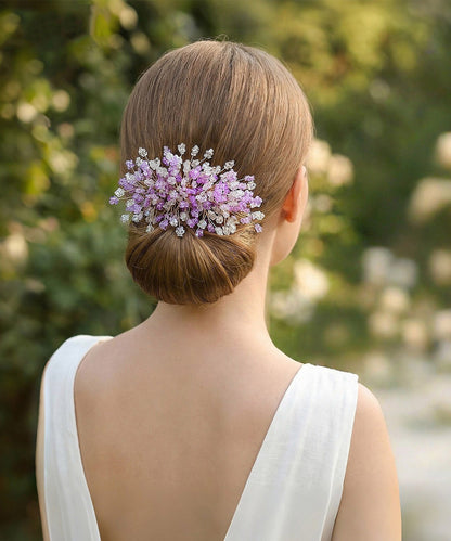 Fashion Light Green Alloy Floral Hairpin