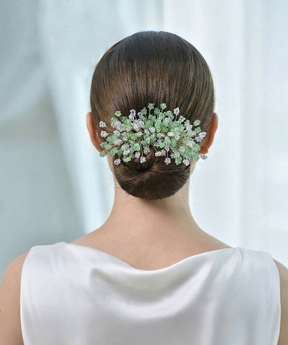 Fashion Light Green Alloy Floral Hairpin