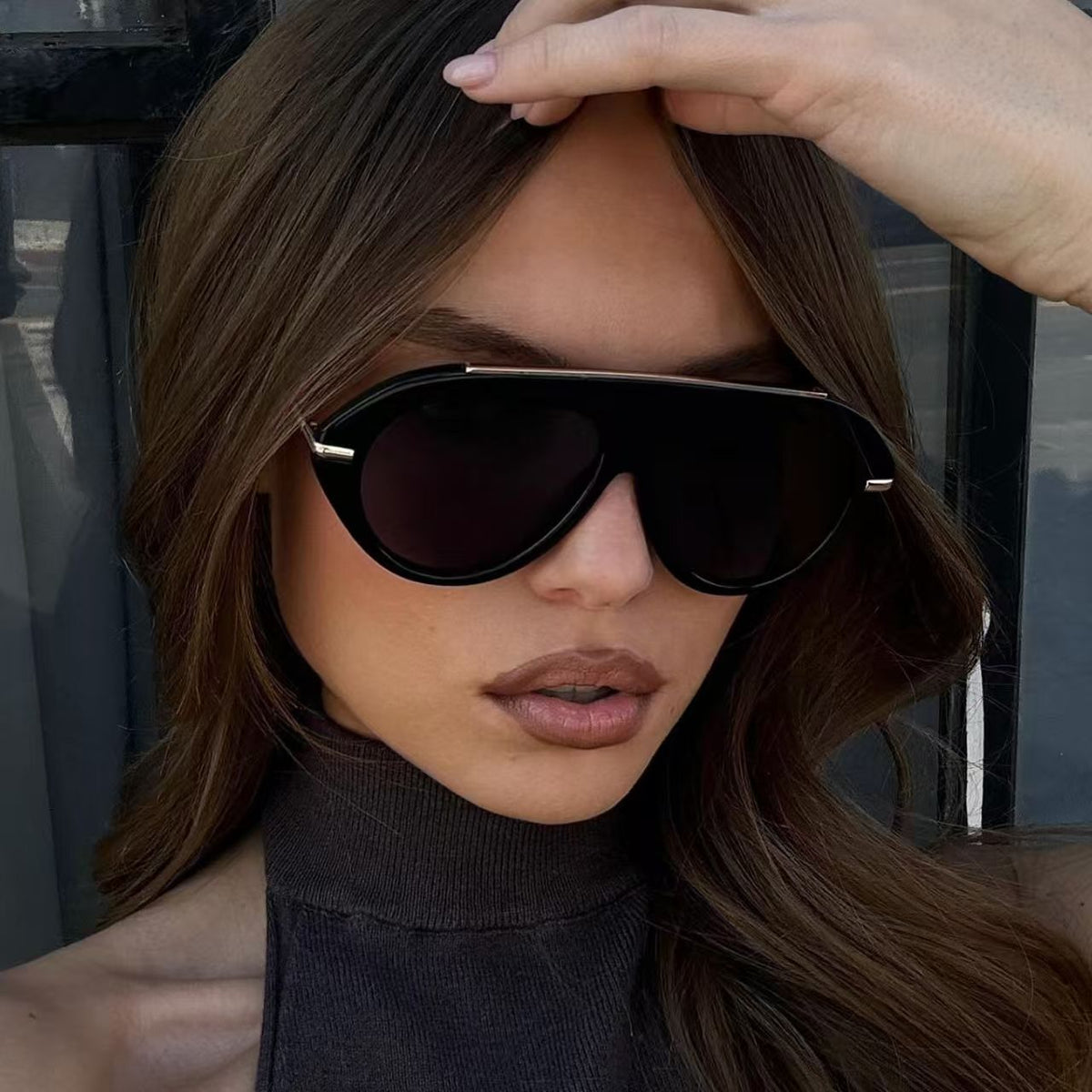 Fashion New Black Frame Personalized Sunglasses