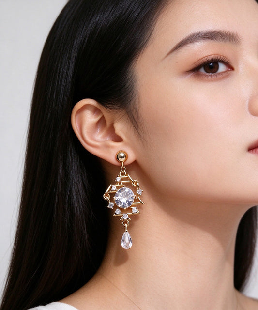 Fashion Original Design Zircon Metal Drop Earrings