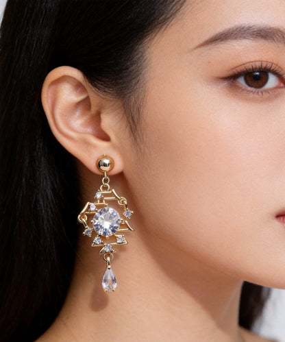 Fashion Original Design Zircon Metal Drop Earrings