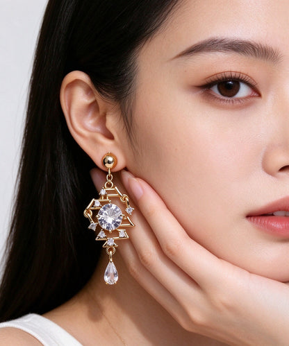 Fashion Original Design Zircon Metal Drop Earrings