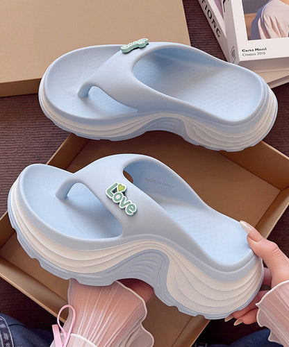 Fashion Peep Toe Platform Pink Splicing Flip Flops