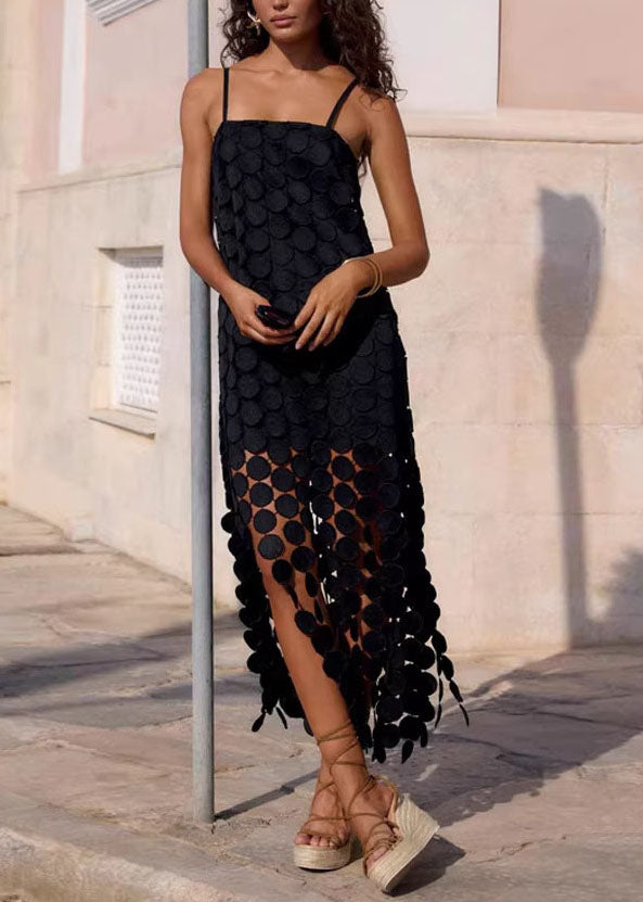 Fashion Red Hollow Out Spaghetti Strap Dress Summer