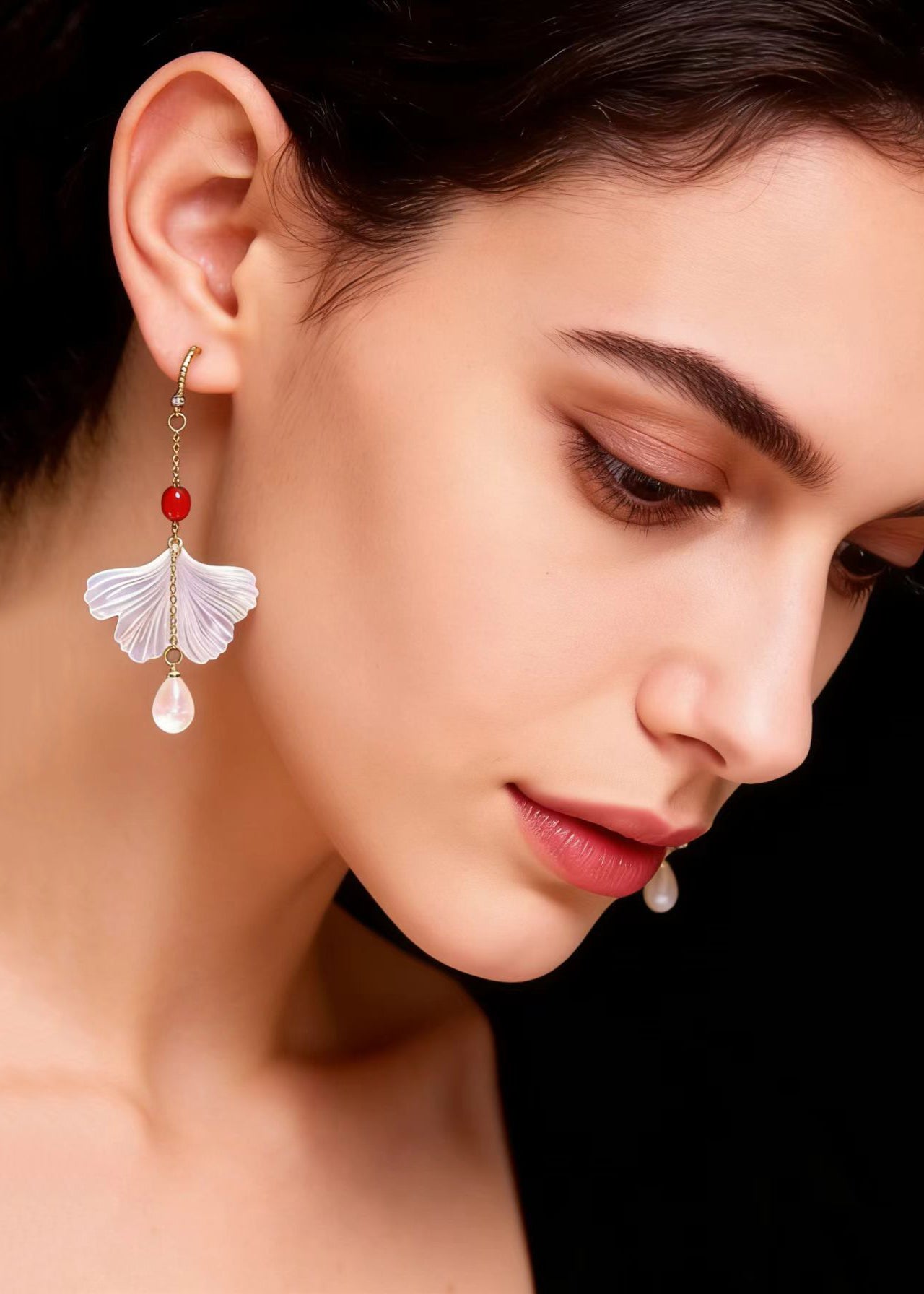 Fashion Shell Water Droplet Acrylic Drop Earrings