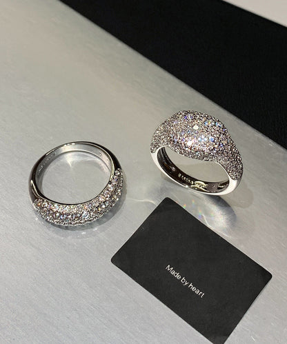 Fashion Silvery Zircon Sparkling Women Ring