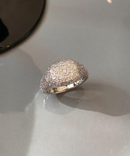 Fashion Silvery Zircon Sparkling Women Ring