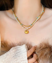 Load image into Gallery viewer, Fashion Sterling Silver Overgild Turquoise Pearl Two Piece Set Pendant Necklace