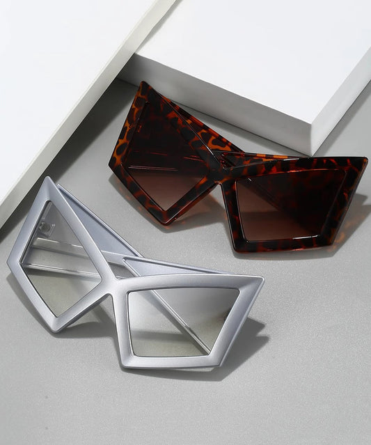 Fashion Street Photography Rose Irregular Large Frame Sunglasses