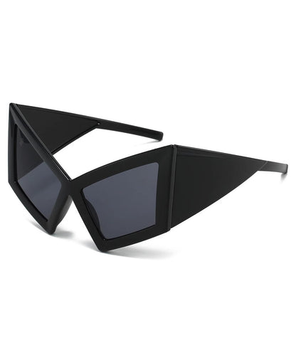 Fashion Street Photography Rose Irregular Large Frame Sunglasses