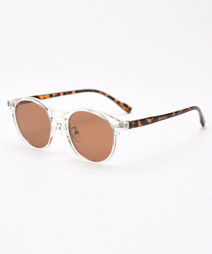 Fashion Tea Color Resin UV Protection Unisex Sunglasses