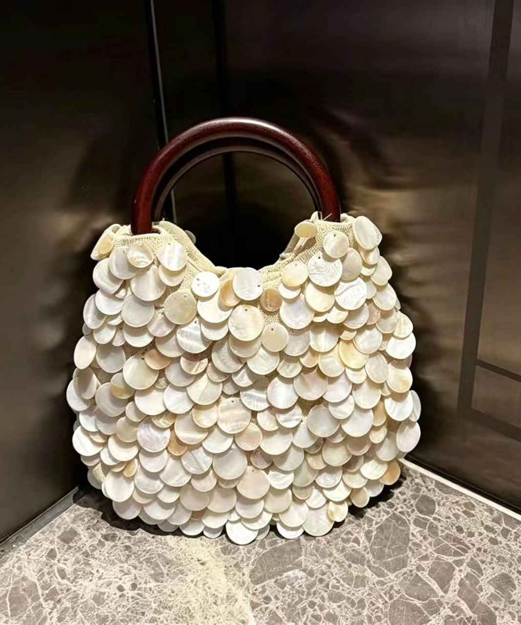 Fashion Versatile Hand Woven Shell Tote Bag