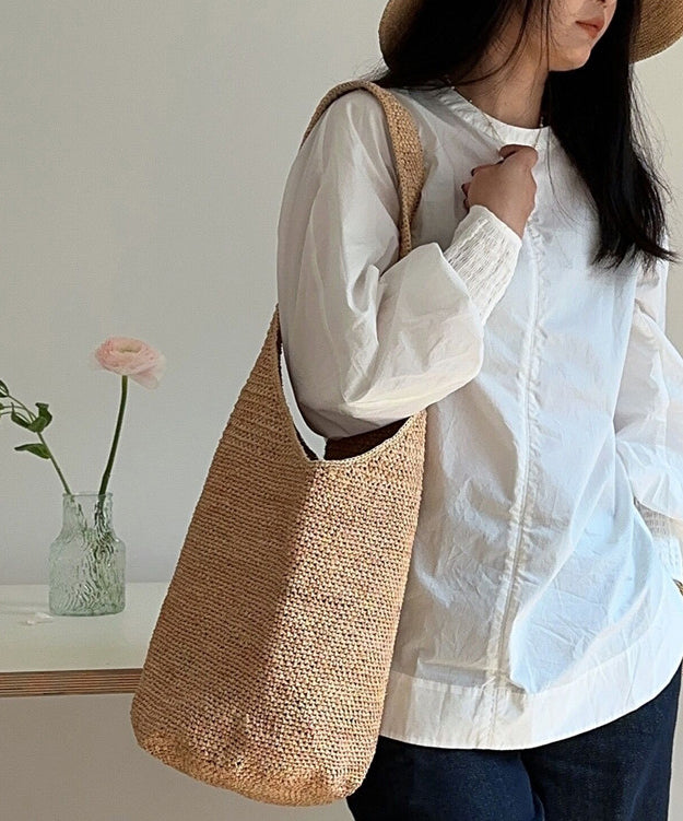 Fashion Versatile Large Capacity Vacation Straw Woven Shoulder Bag