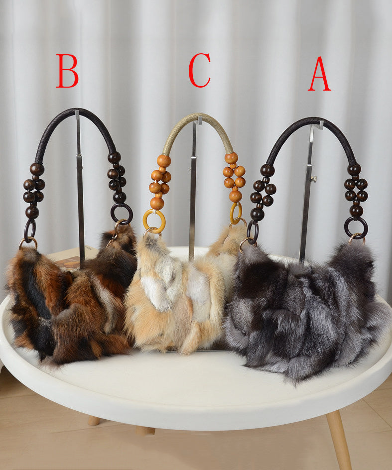 Fashion Versatile Women's Fuzzy Fur Shoulder Bag